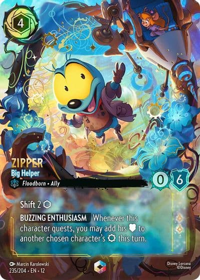 Zipper Big Helper Enchanted Wilds Unknown Lorcana card