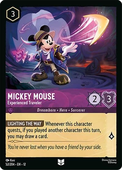 Mickey Mouse Experienced Traveler Wilds Unknown Lorcana card