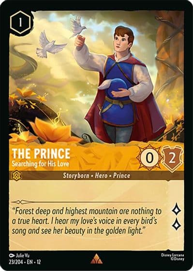 The Prince Searching for His Love Wilds Unknown Lorcana card