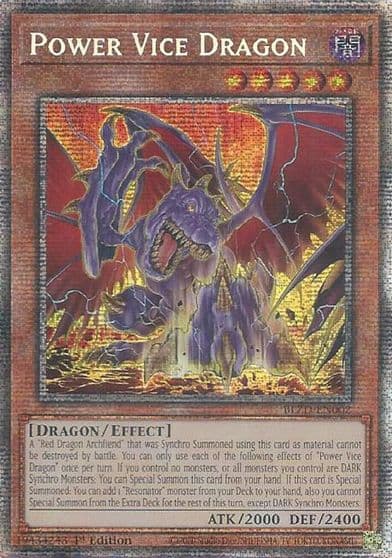 Power Vice Dragon Starlight Rare Blazing Dominion Yu-Gi-Oh! card