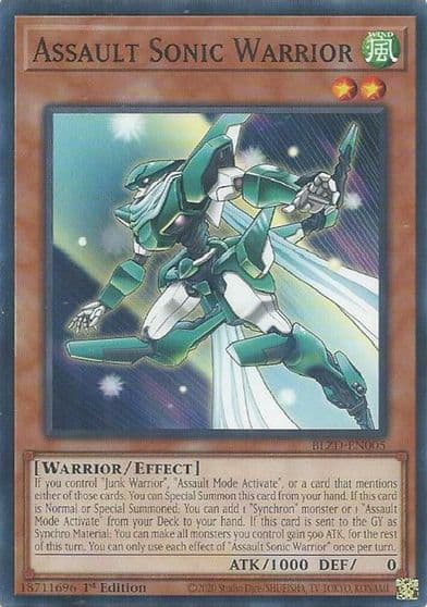 Assault Sonic Warrior Blazing Dominion Yu-Gi-Oh! card
