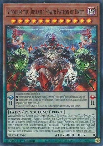 Vidolium the Unstable Power Patron of Unity Blazing Dominion Yu-Gi-Oh! card
