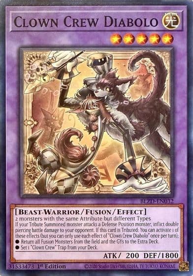 Clown Crew Diabolo Blazing Dominion Yu-Gi-Oh! card