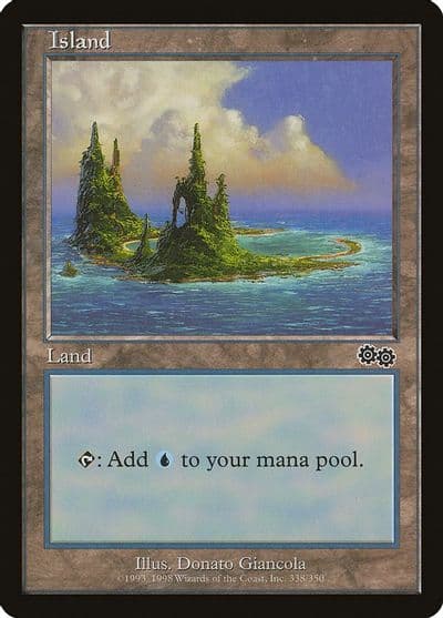 Island 338 Urza's Saga Magic card