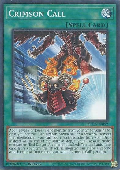 Crimson Call Blazing Dominion Yu-Gi-Oh! card