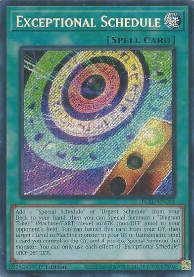 Exceptional Schedule Blazing Dominion Yu-Gi-Oh! card