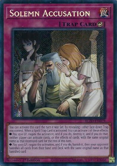 Solemn Accusation Blazing Dominion Yu-Gi-Oh! card
