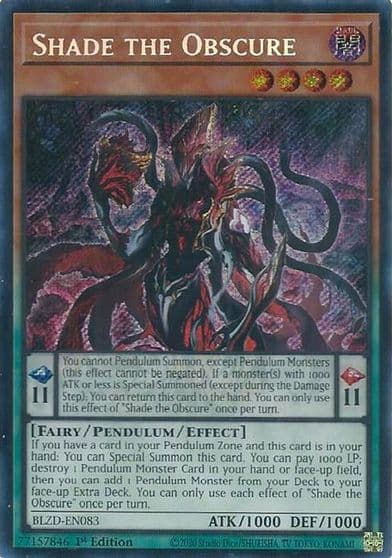 Shade the Obscure Blazing Dominion Yu-Gi-Oh! card