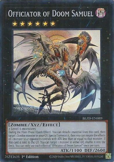 Officiator of Doom Samuel Blazing Dominion Yu-Gi-Oh! card