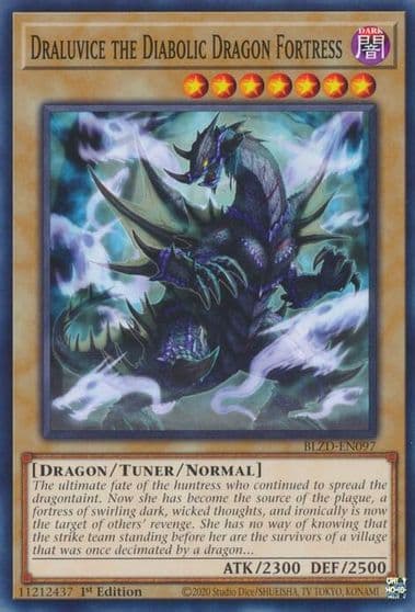 Draluvice the Diabolic Dragon Fortress Blazing Dominion Yu-Gi-Oh! card