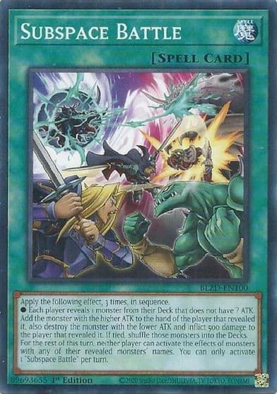 Subspace Battle Blazing Dominion Yu-Gi-Oh! card
