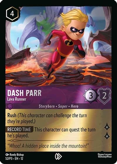 Dash Parr Lava Runner Disney Lorcana Promo Cards Lorcana card