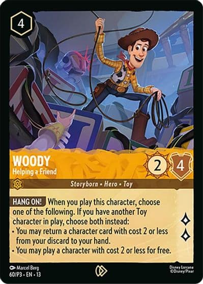 Woody Helping a Friend Disney Lorcana Promo Cards Lorcana card