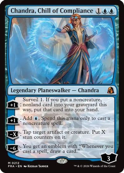 Chandra Chill of Compliance Reality Fracture Magic card