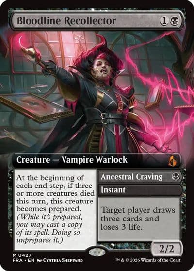Bloodline Recollector Extended Art Reality Fracture Magic card