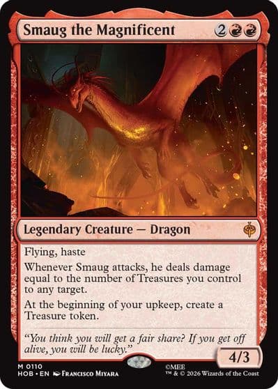 Smaug the Magnificent The Hobbit Magic card