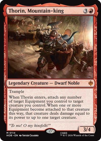 Thorin Mountain king The Hobbit Magic card