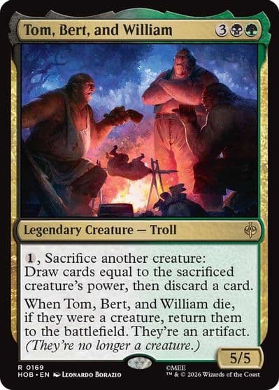 Tom Bert and William The Hobbit Magic card