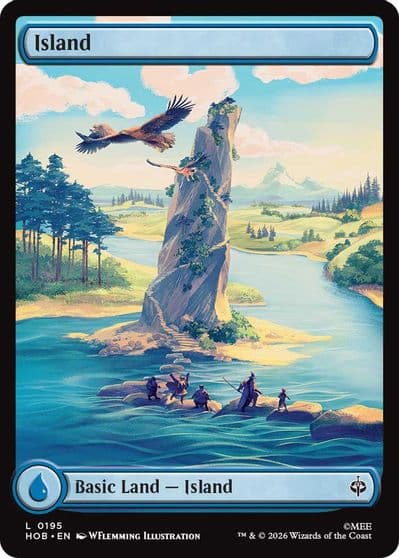 Island 0195 The Hobbit Magic card