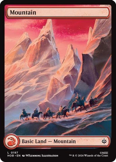 Mountain 0197 The Hobbit Magic card