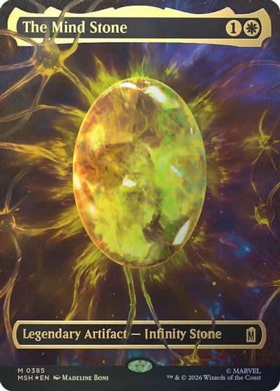 The Mind Stone Borderless Cosmic Foil Marvel Super Heroes Magic card