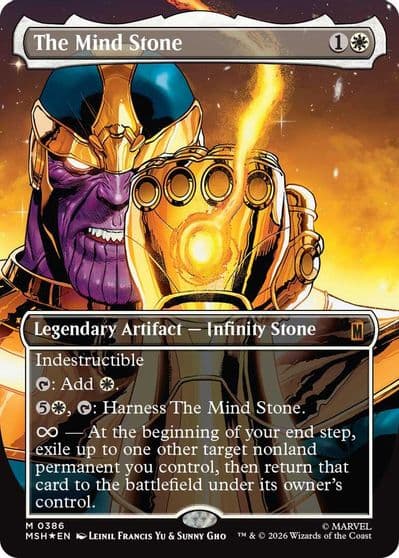 The Mind Stone Borderless Marvel Super Heroes Magic card