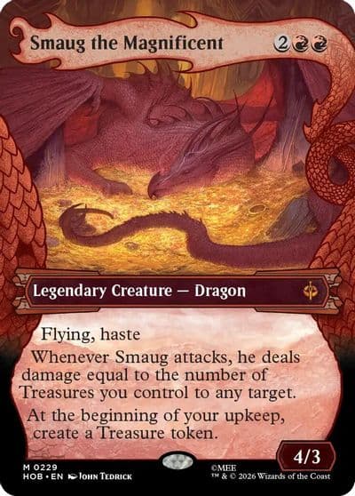 Smaug the Magnificent Showcase The Hobbit Magic card