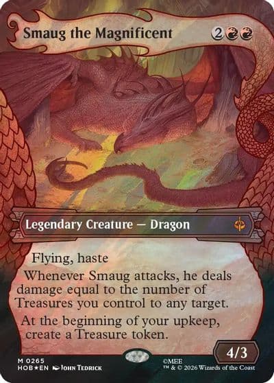 Smaug the Magnificent Showcase Surge Foil The Hobbit Magic card