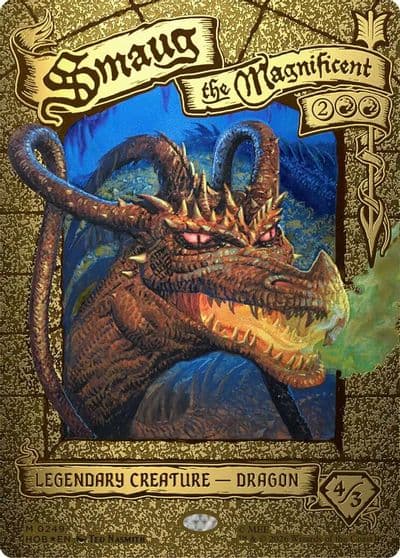 Smaug the Magnificent Borderless The Hobbit Magic card