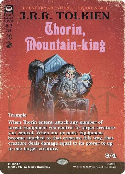 Thorin Mountain king Borderless The Hobbit Magic card