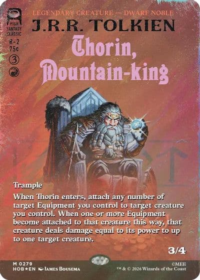 Thorin Mountain king Borderless Surge Foil The Hobbit Magic card