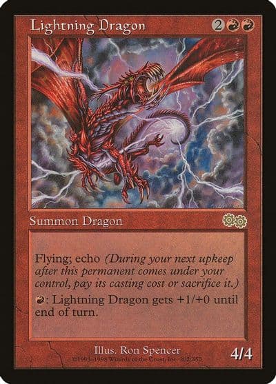 Lightning Dragon Urza's Saga Magic card