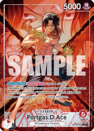 PortgasDAce 001 Alternate Art The Time of Battle One Piece card