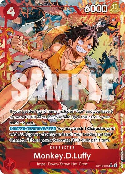 MonkeyDLuffy Alternate Art The Time of Battle One Piece card