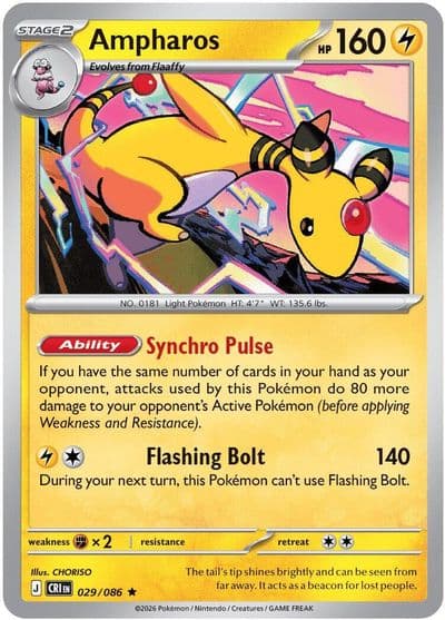 Ampharos ME04: Chaos Rising Pokemon card