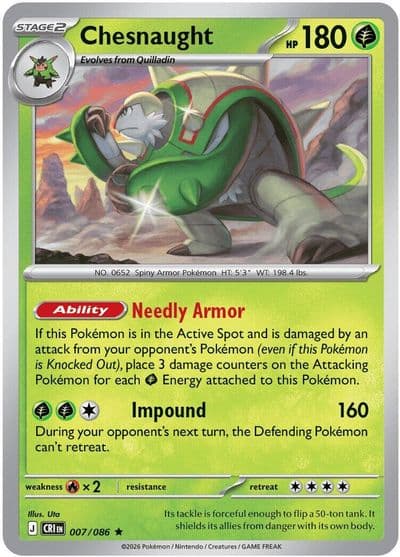 Chesnaught ME04: Chaos Rising Pokemon card