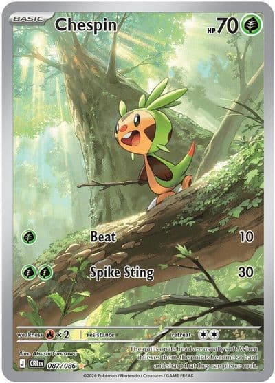 Chespin ME04: Chaos Rising Pokemon card