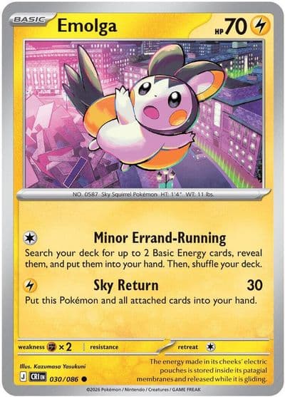 Emolga ME04: Chaos Rising Pokemon card