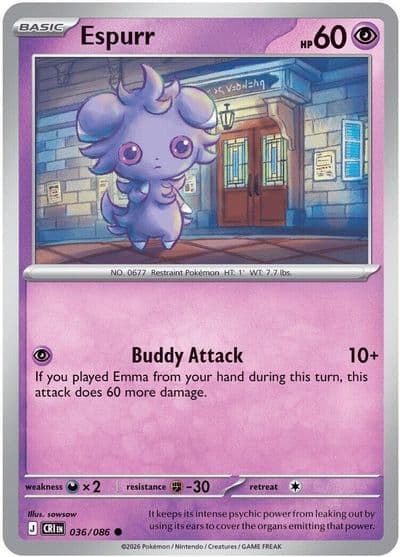 Espurr ME04: Chaos Rising Pokemon card