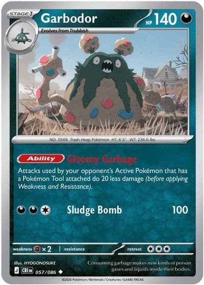 Garbodor ME04: Chaos Rising Pokemon card