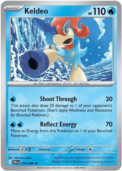 Keldeo ME04: Chaos Rising Pokemon card
