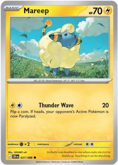 Mareep ME04: Chaos Rising Pokemon card