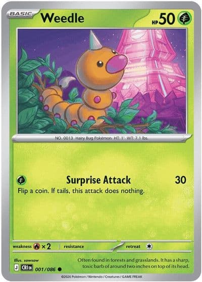 Weedle ME04: Chaos Rising Pokemon card