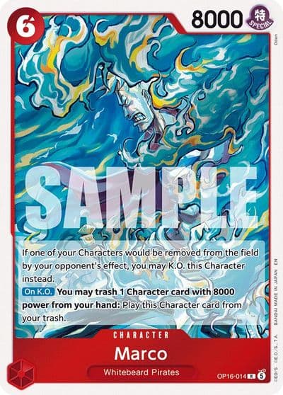 Marco The Time of Battle One Piece card