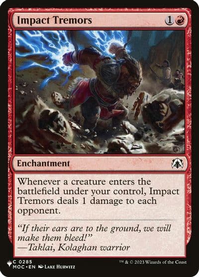 Impact Tremors MOC The List Reprints Magic card