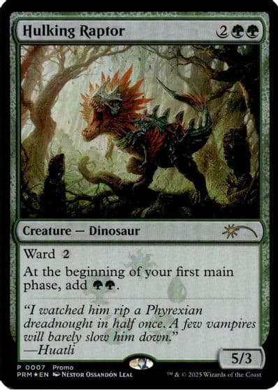 Hulking Raptor Media Promos Magic card