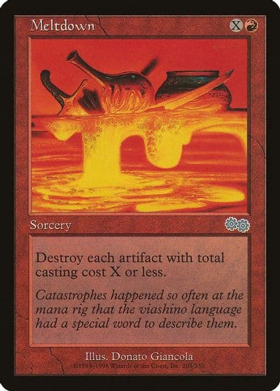 Meltdown Urza's Saga Magic card