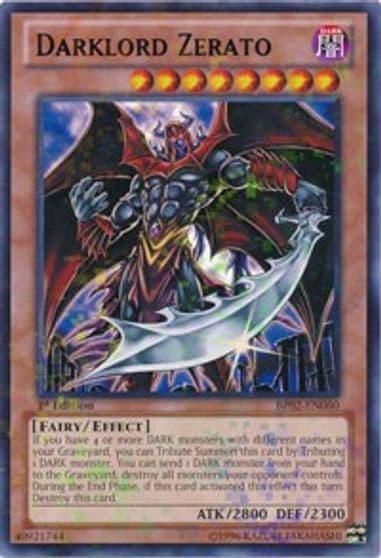 Darklord Zerato Mosaic Rare Battle Pack 2: War of the Giants Yu-Gi-Oh! card