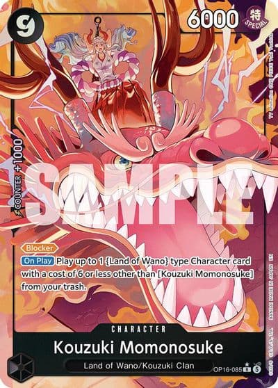 Kouzuki Momonosuke 085 Alternate Art The Time of Battle One Piece card