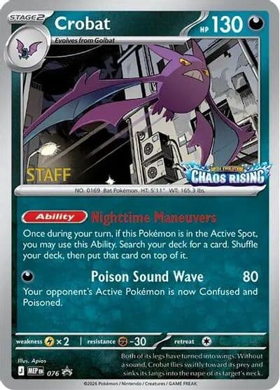 Crobat - 076 [Staff] ME: Mega Evolution Promo Pokemon card